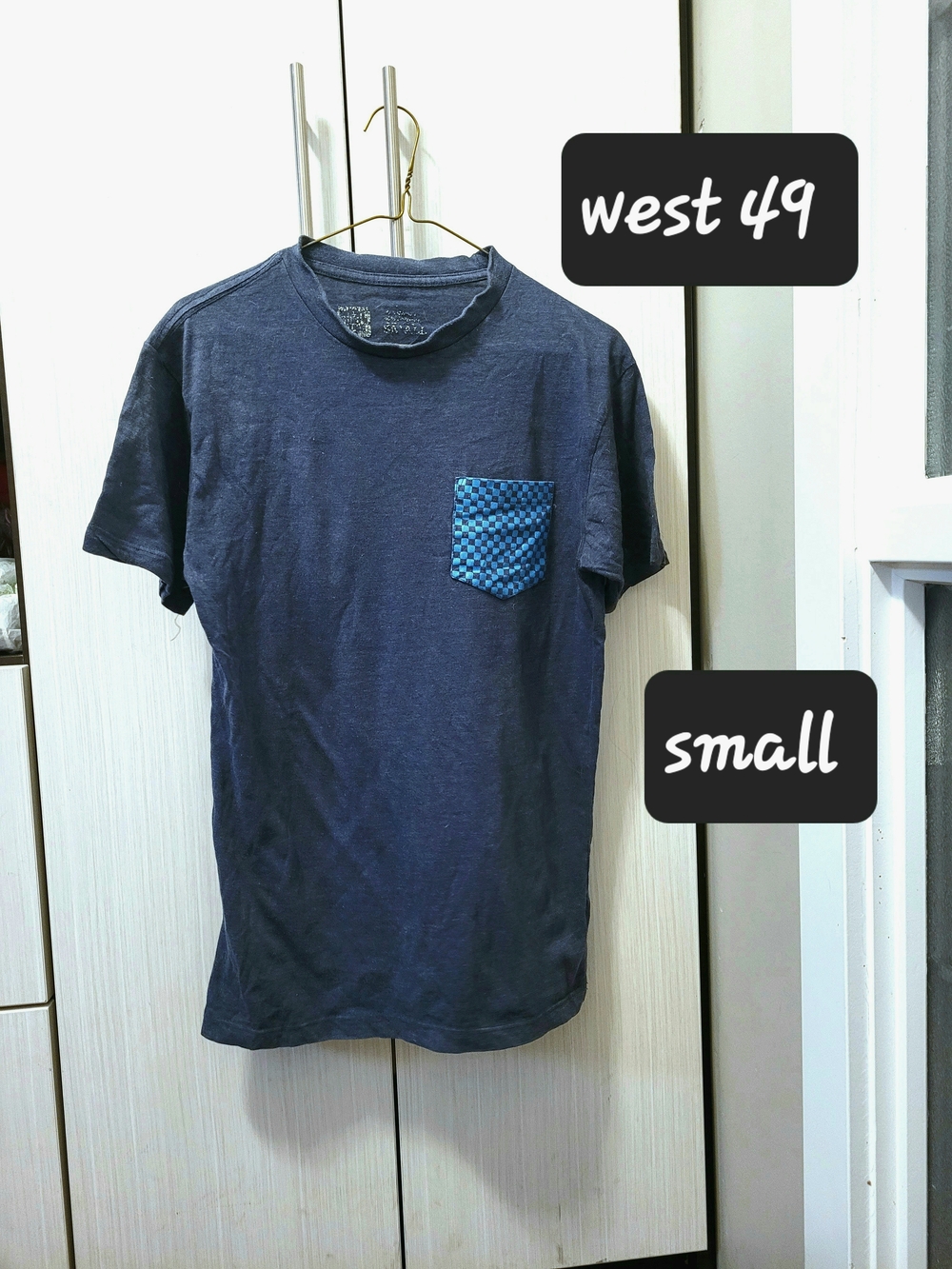 Men’s Navy Short Sleeve Pocket Tee - Small